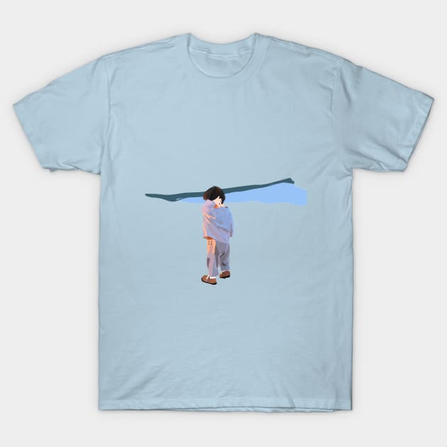 A Boy Scratching His Head T-Shirt by Sara By Toto